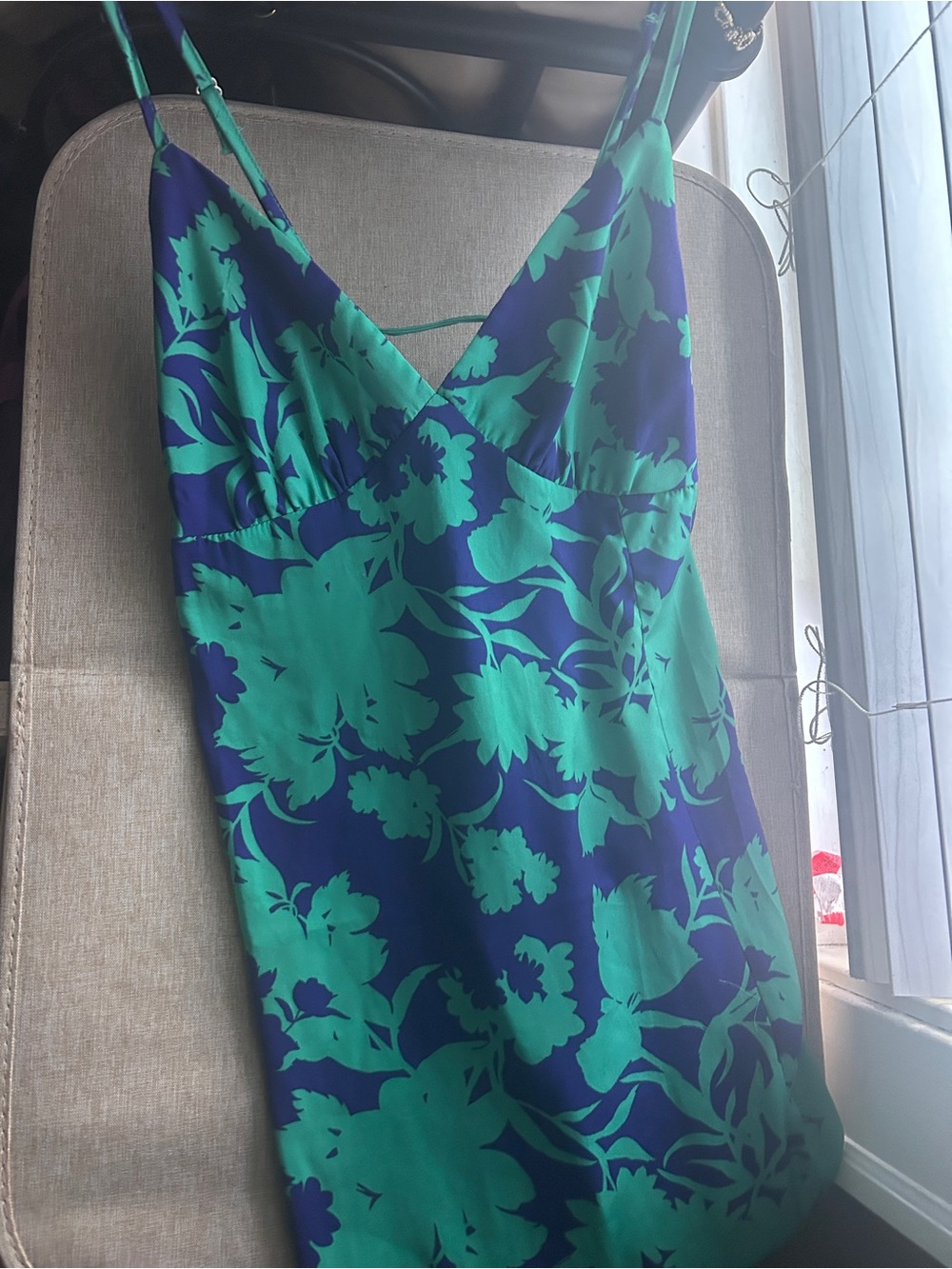 Women’s Green & Blue Floral Sun dress